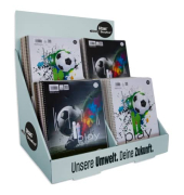 Collegeblock 608915001, Kick it, kariert / Lin 28 | kariert mit Doppelrand, A4, 70g, Motive sortiert, 80 Blatt